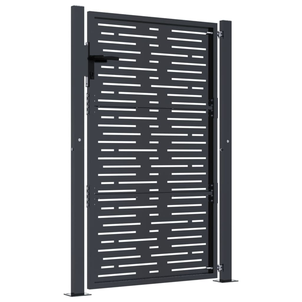 Garden Gate Anthracite 100x150 cm Steel Square Design