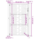Garden Gate Anthracite 100x150 cm Steel Square Design