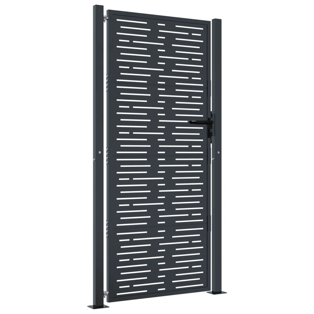 Garden Gate Anthracite 100x175 cm Steel Square Design