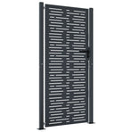 Garden Gate Anthracite 100x175 cm Steel Square Design