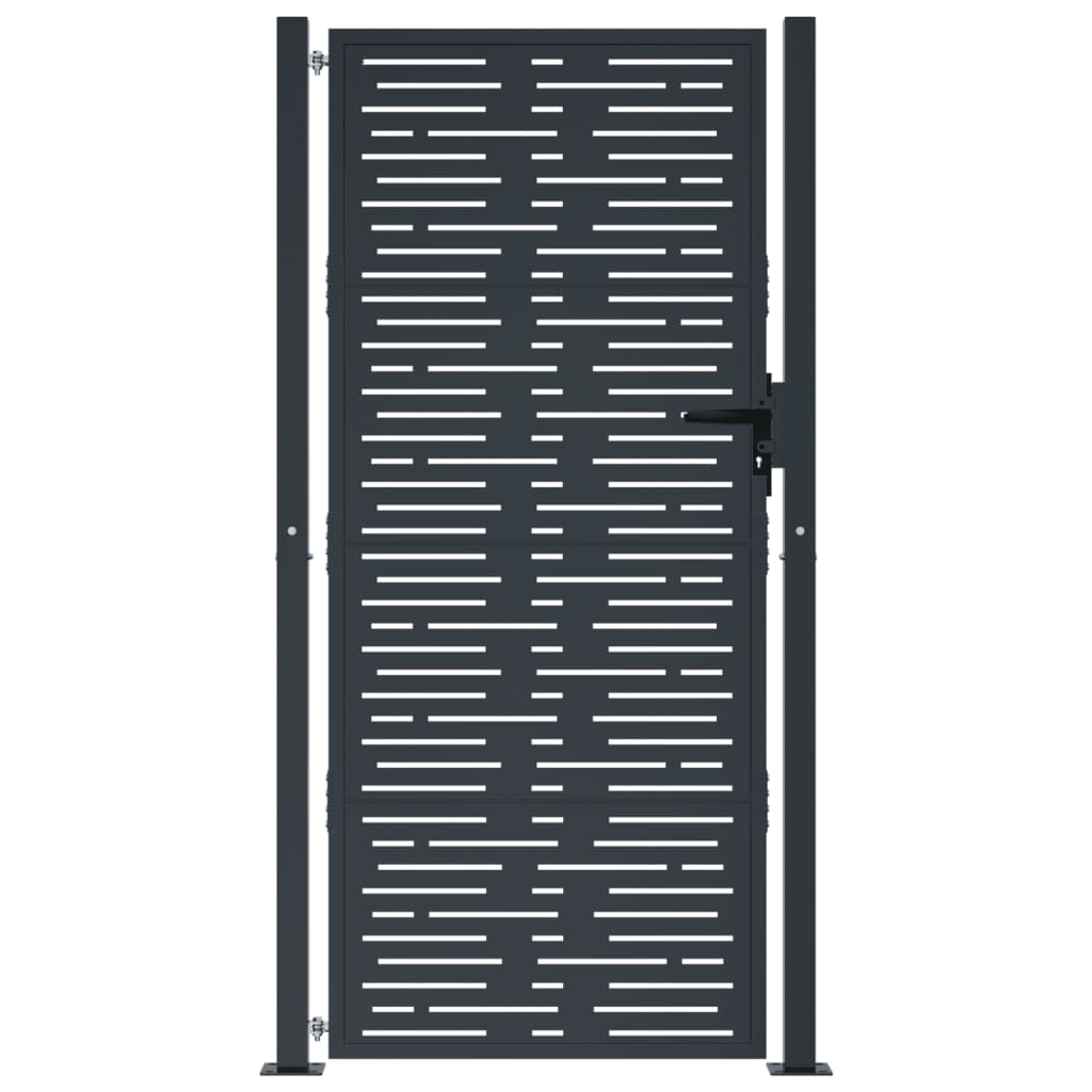 Garden Gate Anthracite 100x175 cm Steel Square Design