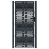 Garden Gate Anthracite 100x175 cm Steel Square Design