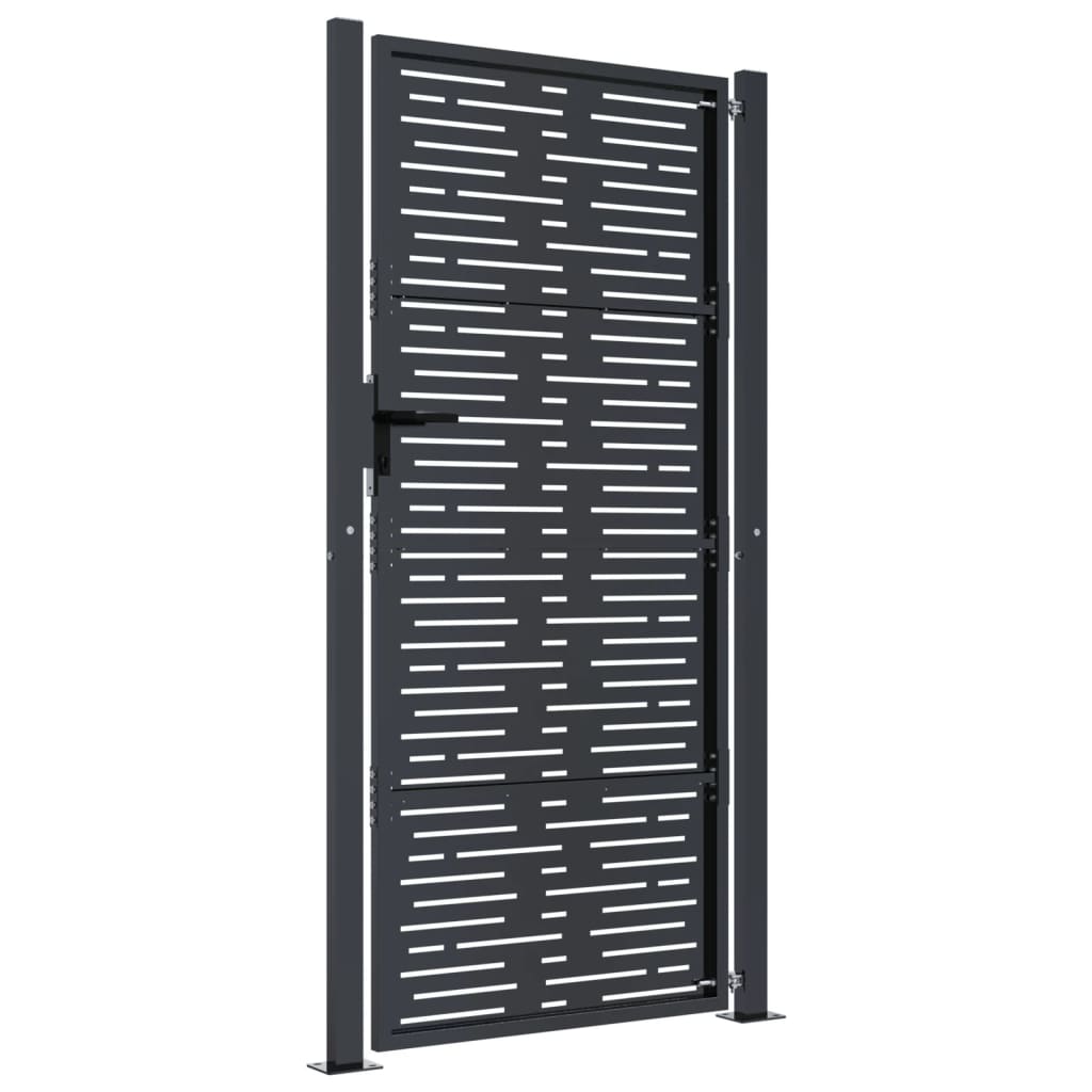 Garden Gate Anthracite 100x175 cm Steel Square Design