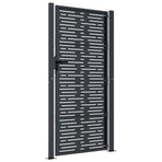 Garden Gate Anthracite 100x175 cm Steel Square Design
