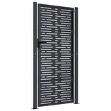 Garden Gate Anthracite 105x180 cm Steel Square Design - 45-Degree Angle