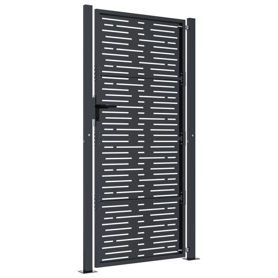 Garden Gate Anthracite 100x175 cm Steel Square Design