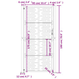 Garden Gate Anthracite 100x175 cm Steel Square Design