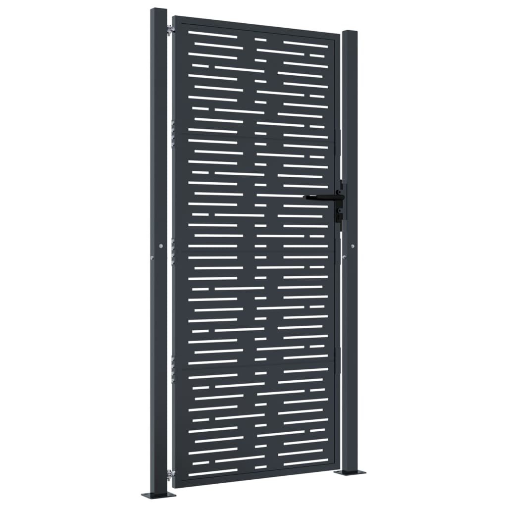 Garden Gate Anthracite 105x205 cm Steel Square Design