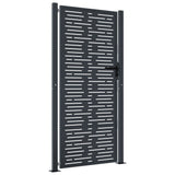 Garden Gate Anthracite 105x205 cm Steel Square Design - Front View
