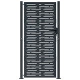 Garden Gate Anthracite 105x205 cm Steel Square Design - Side View