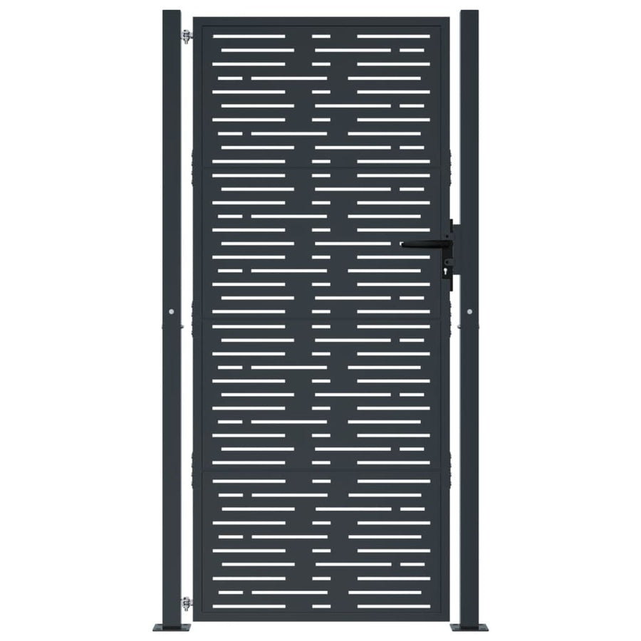 Garden Gate Anthracite 100x200 cm Steel Square Design