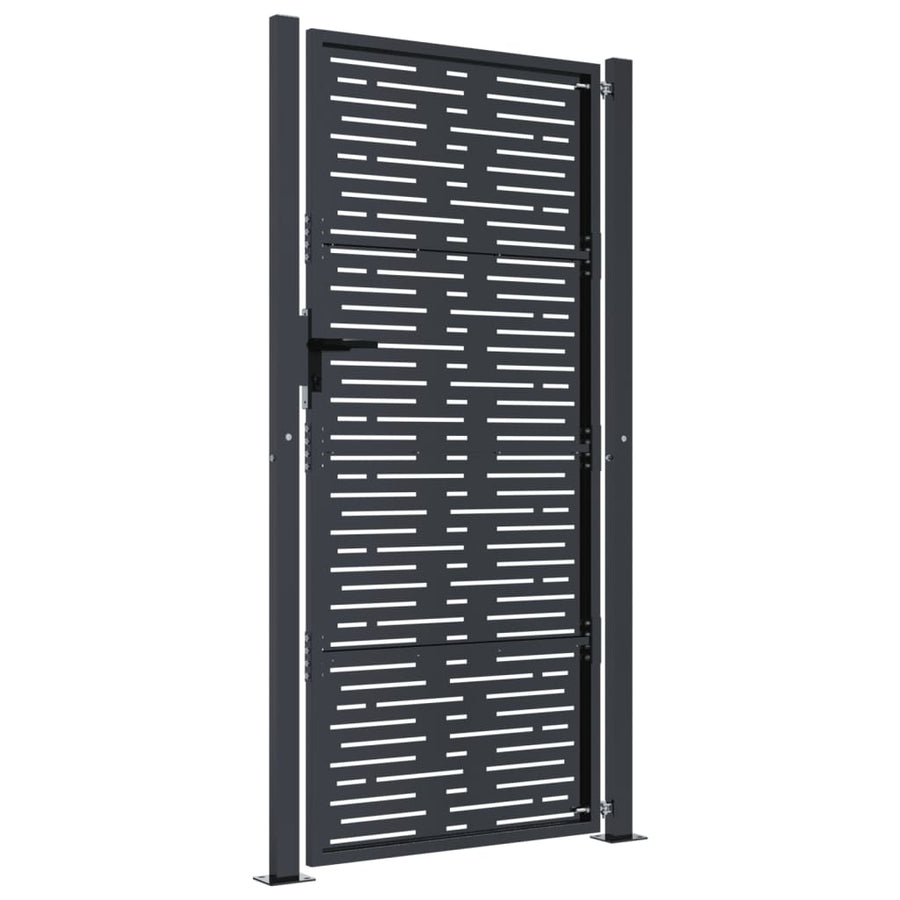 Garden Gate Anthracite 100x200 cm Steel Square Design