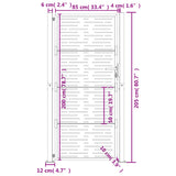 Garden Gate Anthracite 100x200 cm Steel Square Design