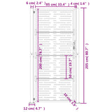 Garden Gate Anthracite 105x205 cm Steel Square Design - Extra Image