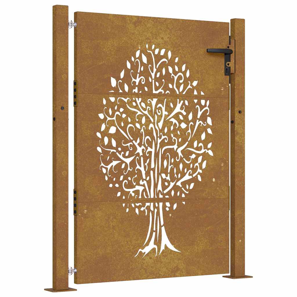Garden Gate 100x150 cm Corten Steel Tree Design