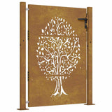Garden Gate 100x150 cm Corten Steel Tree Design