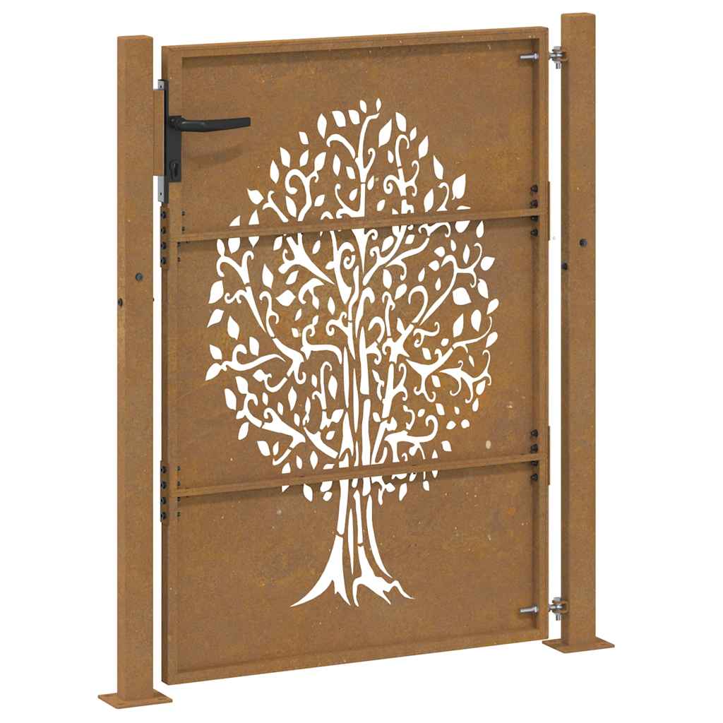 Garden Gate 100x150 cm Corten Steel Tree Design
