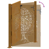 Garden Gate 100x150 cm Corten Steel Tree Design