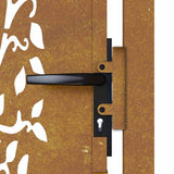 Garden Gate 100x150 cm Corten Steel Tree Design - Low Angle