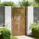 Garden Gate 100x175 cm Corten Steel Tree Design
