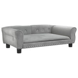 Dog Bed Light Grey 95x55x30 cm Velvet