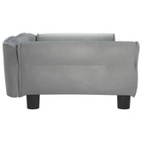 Dog Bed Light Grey 95x55x30 cm Velvet - Top-Down View