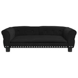 Dog Bed Black 95x55x30 cm Velvet - Side View