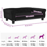 Dog Bed Black 95x55x30 cm Velvet