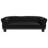 Dog Bed Black 95x55x30 cm Faux Leather - Side View