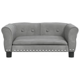 Dog Bed Light Grey 70x45x30 cm Velvet