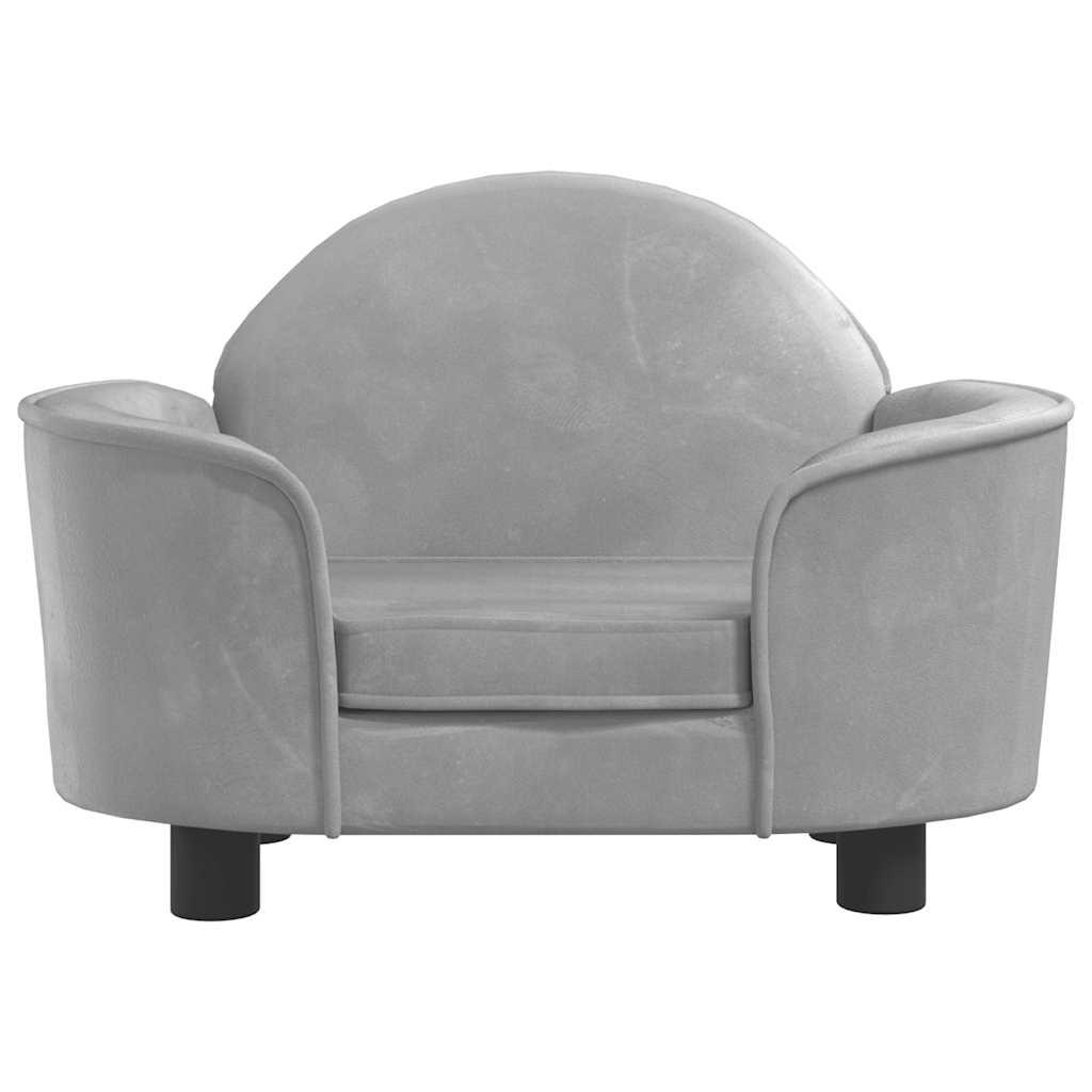 Dog Bed Light Grey 66x40x45 cm Velvet