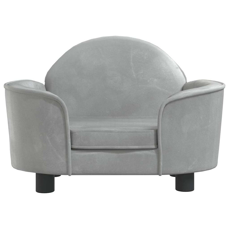 Dog Bed Light Grey 66x40x45 cm Velvet