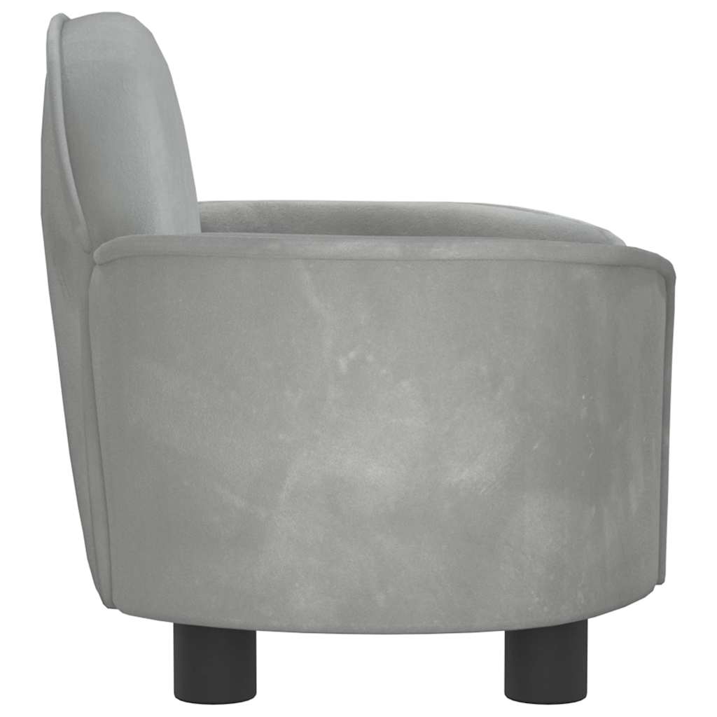 Dog Bed Light Grey 66x40x45 cm Velvet