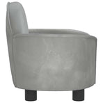Dog Bed Light Grey 66x40x45 cm Velvet