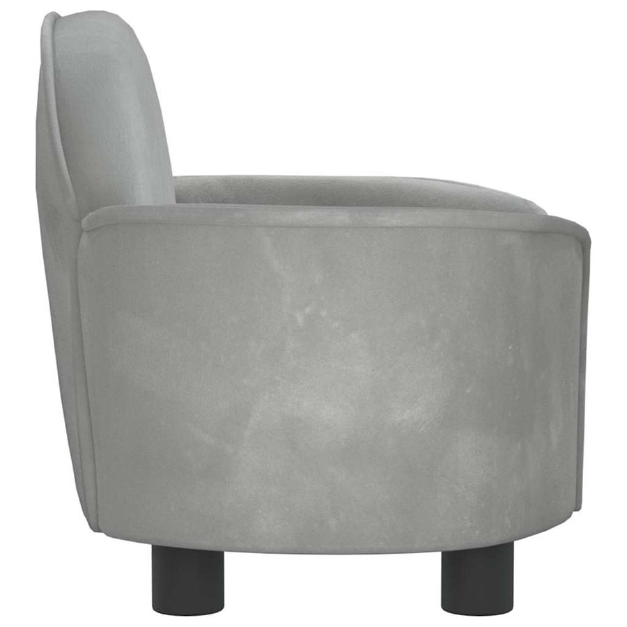 Dog Bed Light Grey 66x40x45 cm Velvet