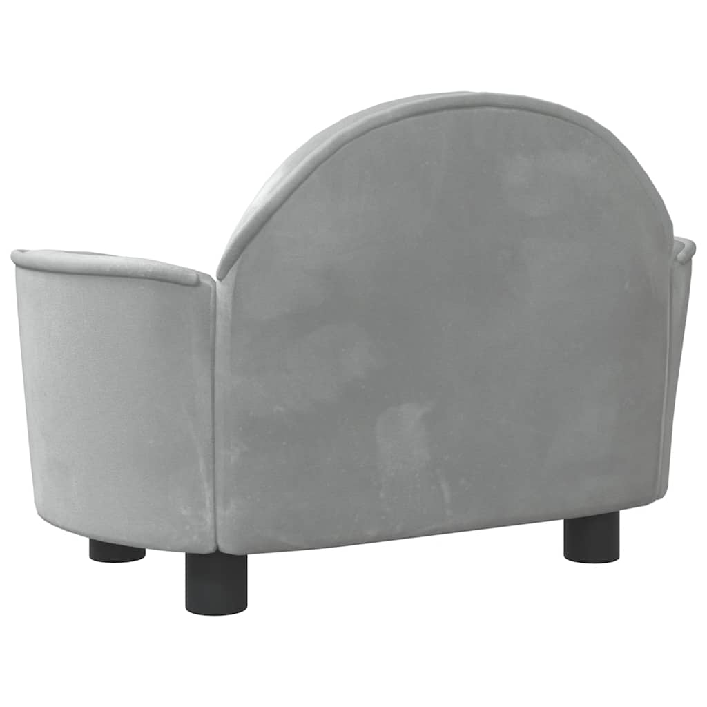 Dog Bed Light Grey 66x40x45 cm Velvet