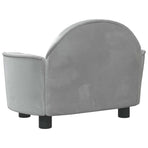 Dog Bed Light Grey 66x40x45 cm Velvet