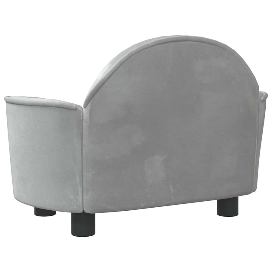 Dog Bed Light Grey 66x40x45 cm Velvet
