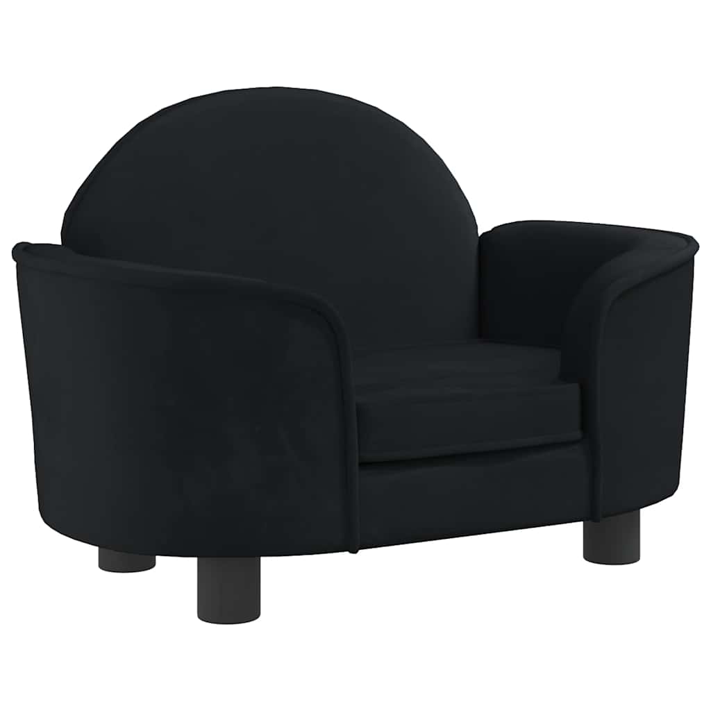 Dog Bed Black 66x40x45 cm Velvet