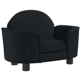 Dog Bed Black 66x40x45 cm Velvet - Front View