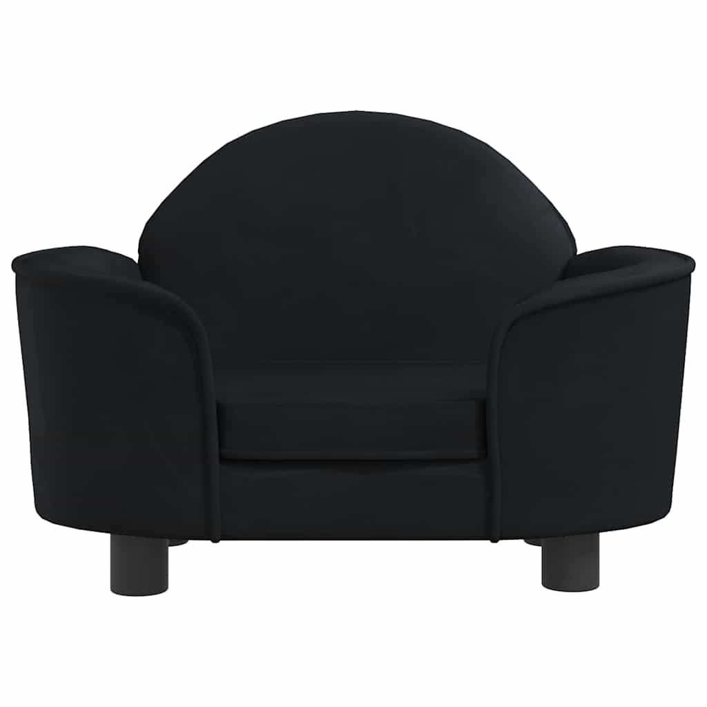 Dog Bed Black 66x40x45 cm Velvet