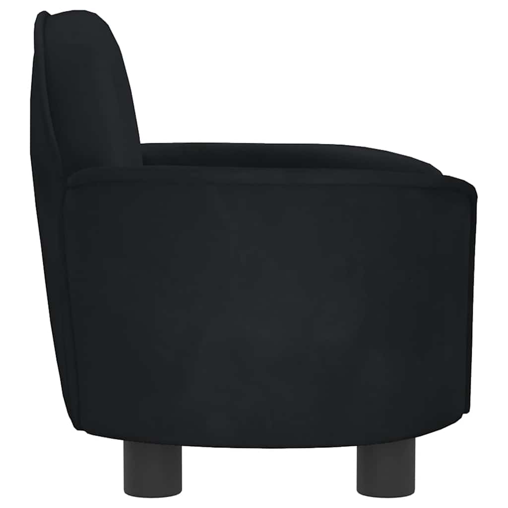 Dog Bed Black 66x40x45 cm Velvet