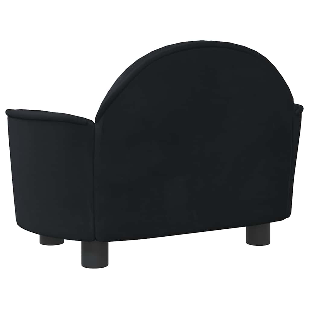 Dog Bed Black 66x40x45 cm Velvet