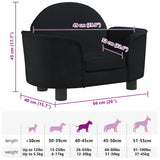Dog Bed Black 66x40x45 cm Velvet - Close-Up Angle