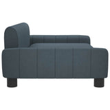 Dog Bed Dark Grey 90x53x30 cm Fabric - Top-Down View