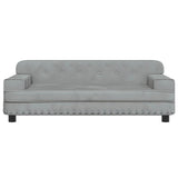 Dog Bed Light Grey 90x53x30 cm Velvet