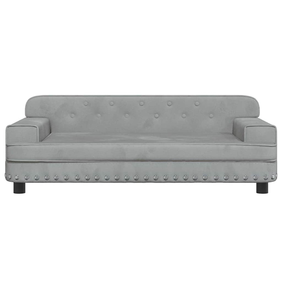 Dog Bed Light Grey 90x53x30 cm Velvet