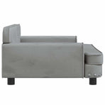 Dog Bed Light Grey 90x53x30 cm Velvet