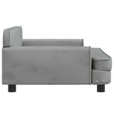 Dog Bed Light Grey 90x53x30 cm Velvet - Top-Down View