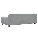 Dog Bed Light Grey 90x53x30 cm Velvet